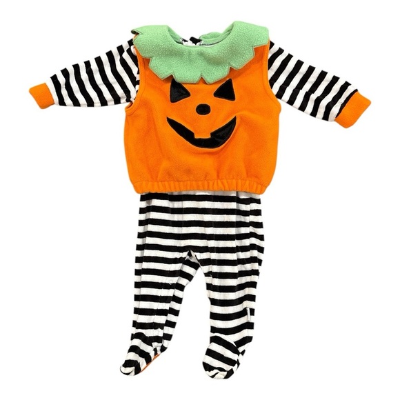 First Moments Other - Pumpkin Baby Halloween Costume First Moments 12 Months Fleece Snap
